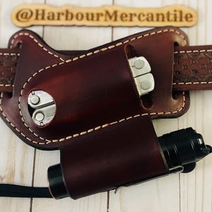 Gaine Leatherman gaine de couteau pliante en cuir gaine horizontale gaine de couteau de poche cadeau pour papa cadeau pour lui fabriqué aux Etats-Unis