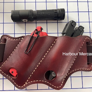 Leatherman sheath Leather Folding knife sheath horizontal sheath pocket knife sheath gift for dad gift for him made in USA