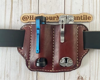 Gaine Leatherman gaine de couteau pliante en cuir gaine horizontale gaine de couteau de poche cadeau pour papa cadeau pour lui fabriqué aux Etats-Unis