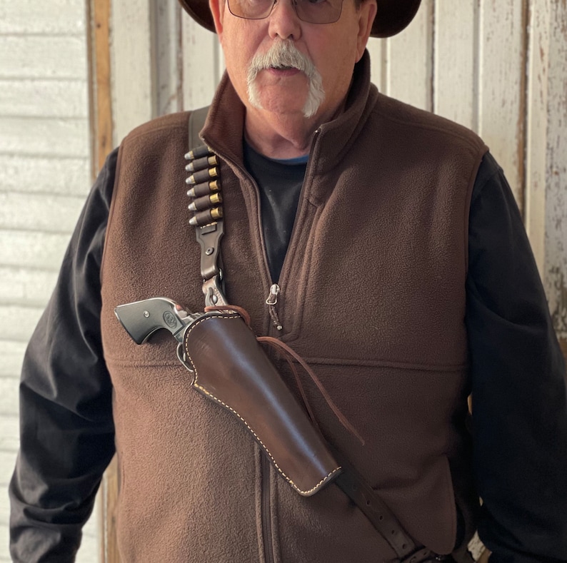 Hunting Chest Cross Body LEATHER Holster Made in USA With Etsy