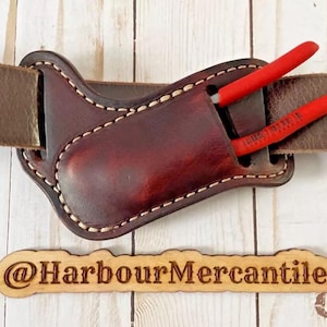 5” channel lock sheath Leather pliers sheath horizontal sheath gift for dad gift for him made in USA