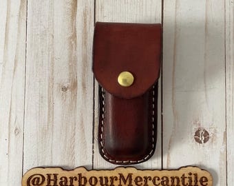 Etui Leatherman, étui pour couteau pliant en cuir, étui fermé, cadeau pour papa, cadeau pour lui fabriqué aux États-Unis