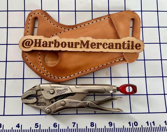 Vise grip sheath Leather pliers sheath horizontal sheath gift for dad gift for him made in USA knife/tool not included