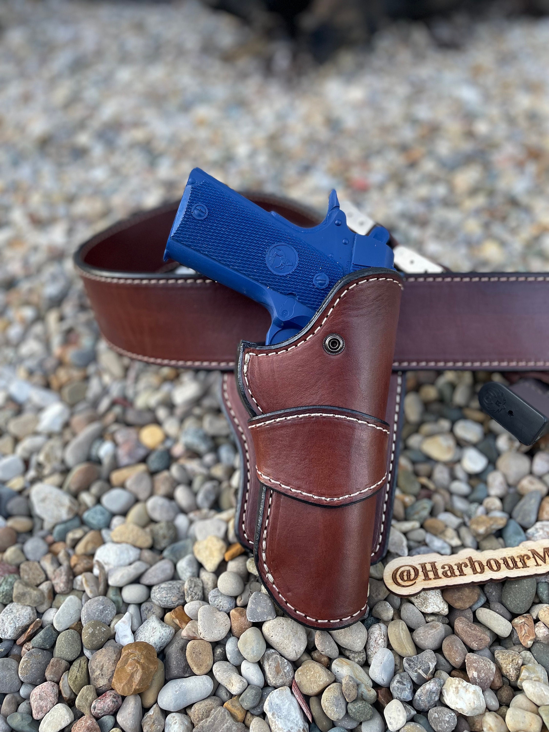 Wild Bunch Handmade Herman Oak leather USA MADE Wild bunch belt and holster leather only gun and ammunition not included