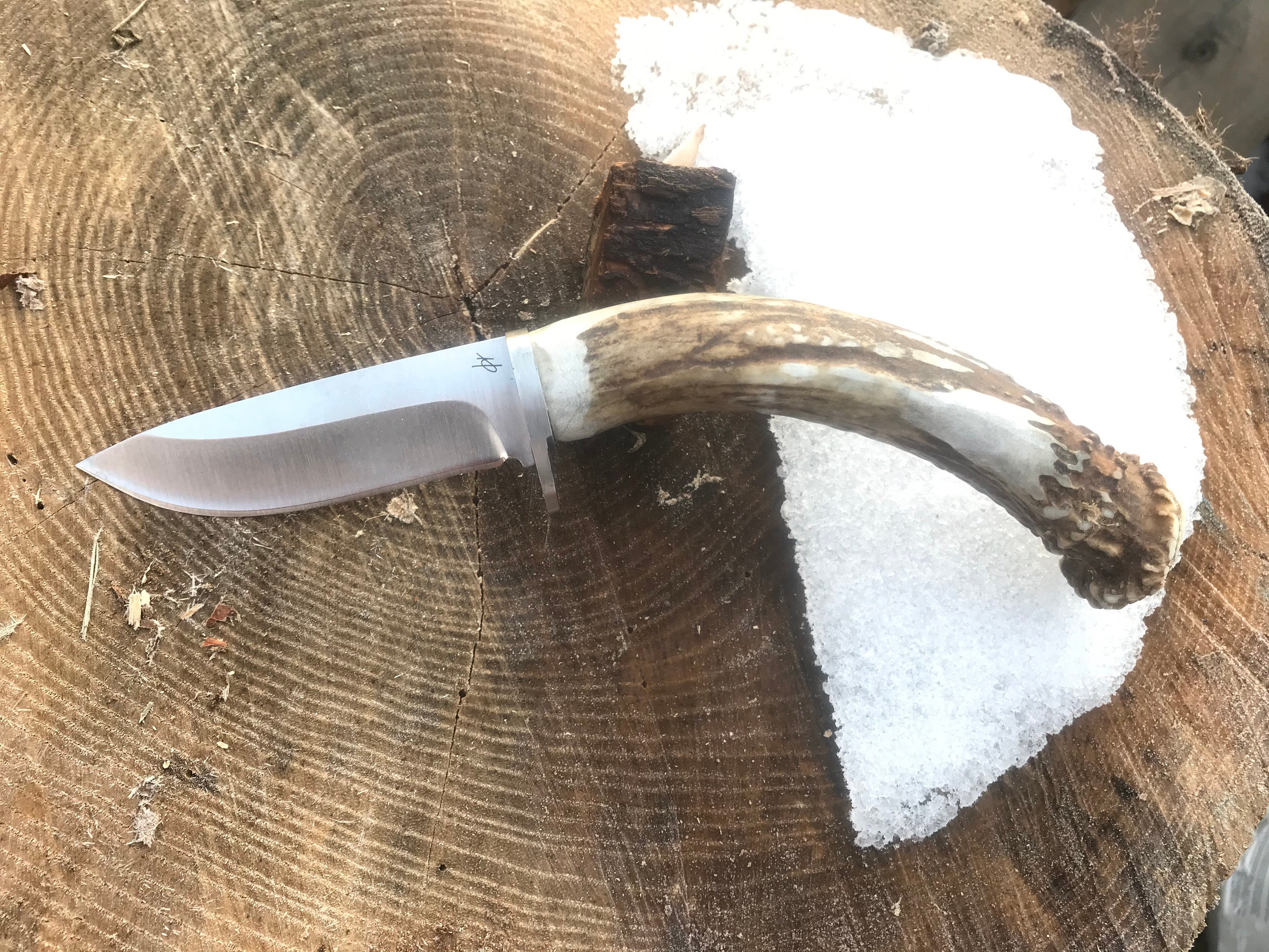 Handmade Knife Skinner Whitetail Deer Antler Knife Hunting Etsy