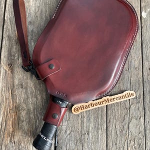 pickleball paddle case leather case personalizable pickleball case with handle gift for him gift for her made in USA