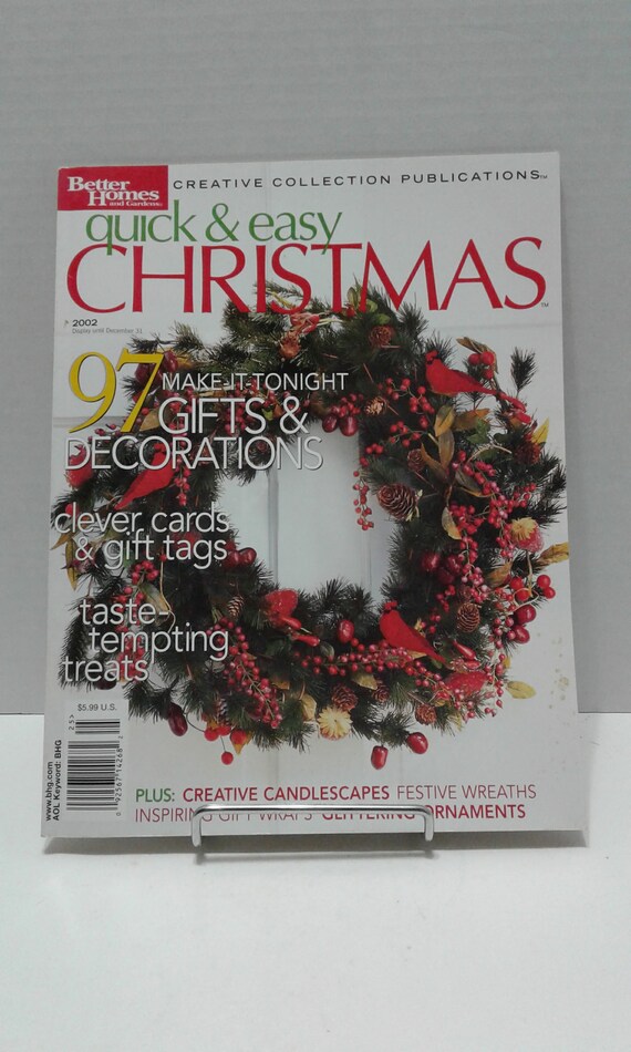 2002 Better Homes And Gardens Quick And Easy Christmas Etsy