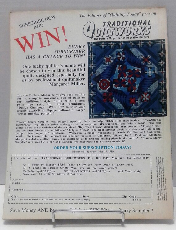 Vintage Chitra Publications Quilting Today Magazine Quilt Etsy
