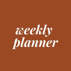 NATURAL - Weekly Planner Downloadable PDF Printable Planner 12 Months