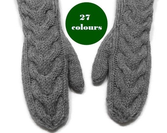 Women knit mittens Twilight Bella Swan Long wool hand knit mittens Bella swan glovesCustom color mitts Women elbow length mittens