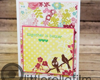 Happy Anniversary Card, Together is Better, Love Card, Card for Her, I Love You Card, Anniversary Gift, Card from Husband,
