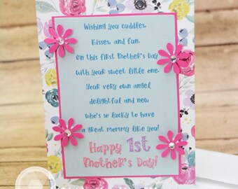 Mother's Day Card, Happy 1st Mother's Day, First Mother's Day Card, New Mom Card, Mother's Day Gift, Card for Her, Card for Wife