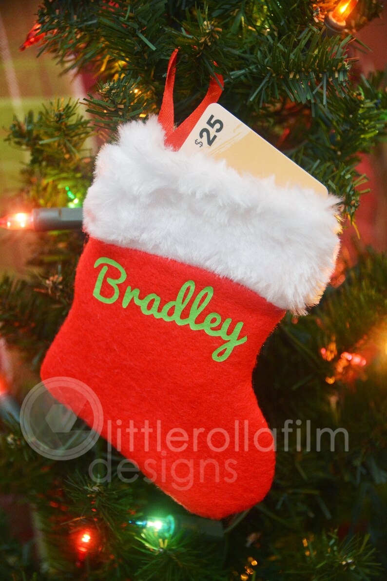 Personalized Christmas Stocking Gift Card Holder Gift Card Etsy
