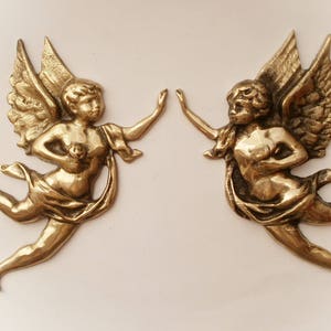 Headstone decor Brass angel Grave decoraton for christian memorial Granit monument Tombstone decor Gravestone decoration Cemetery head stone