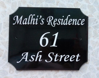 Address sign Custom house numbers plaque Outdoor sign number Granite plaques Personalized modern door numbers
