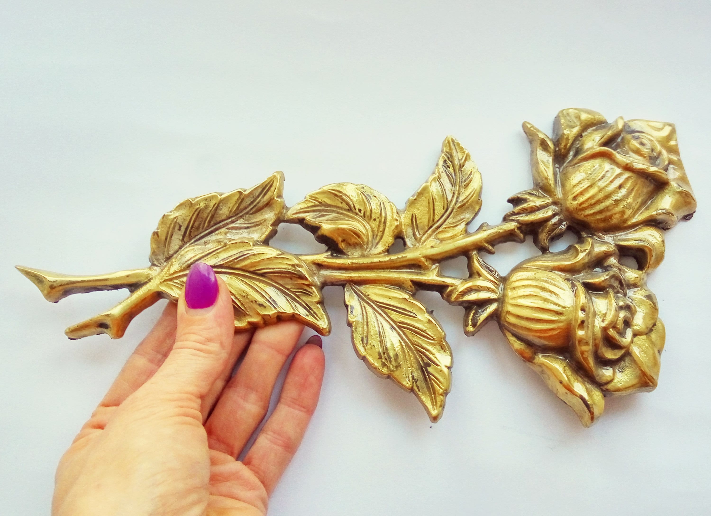 Brass roses Golden decor for monument Granit monument supply Etsy