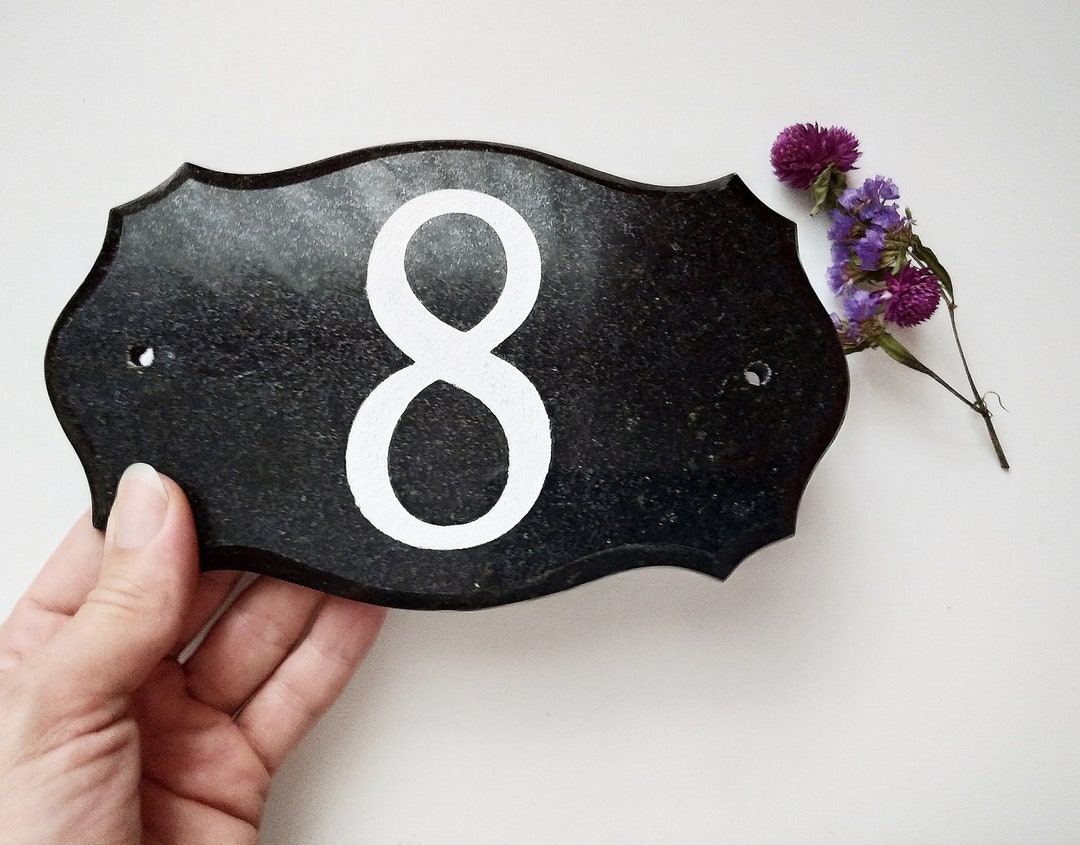Modern House Numbers of Natural Granite House Number Plaque Address
