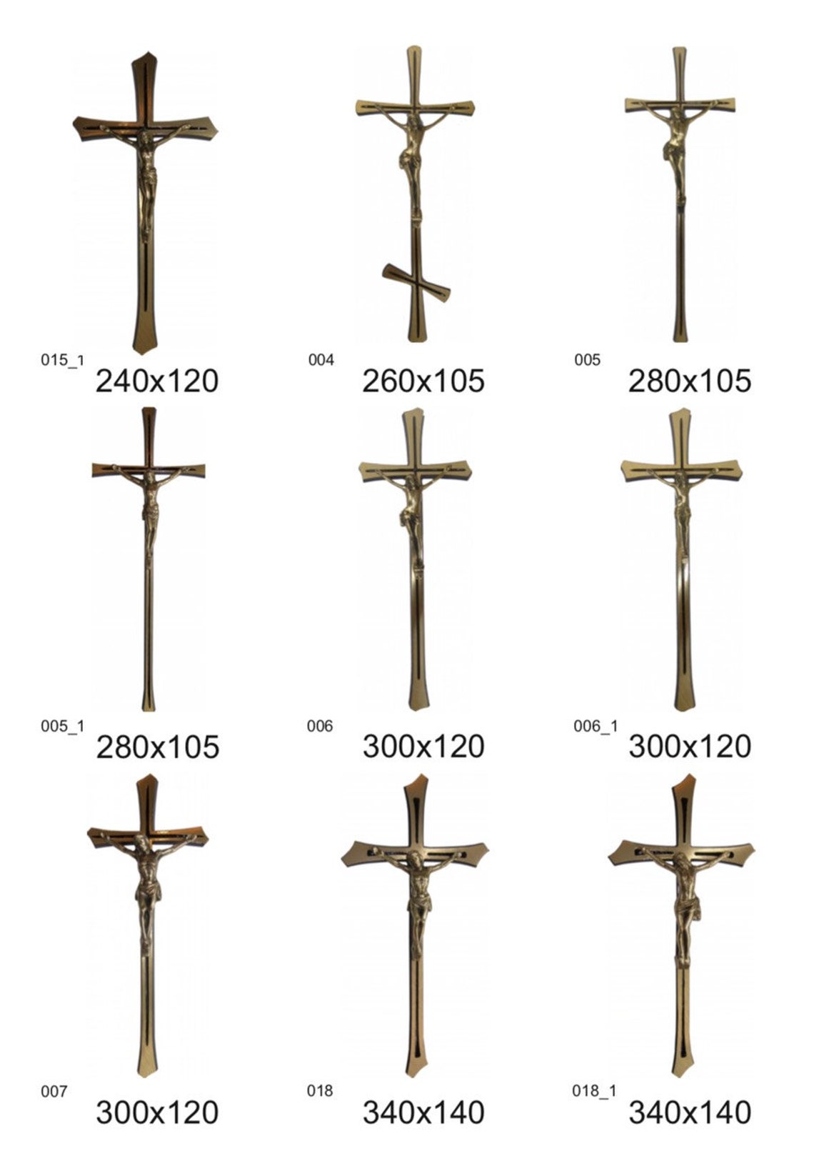 Grave ornaments Catholic grave decoration Large crucifix Brass Etsy