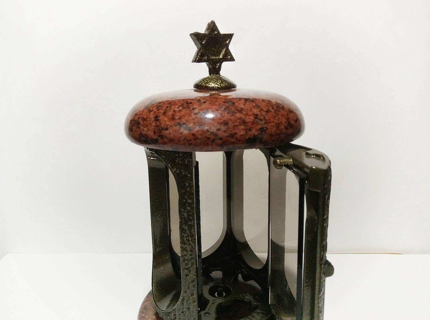 Judaica Candle Sconce Jewish Tombstone Decor Granite Monument Etsy