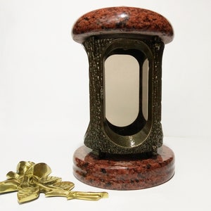 Memorial candle holder to sit beside the headstones Tombstone candle sconce Memorial lantern Headstone decoration Grave marker human