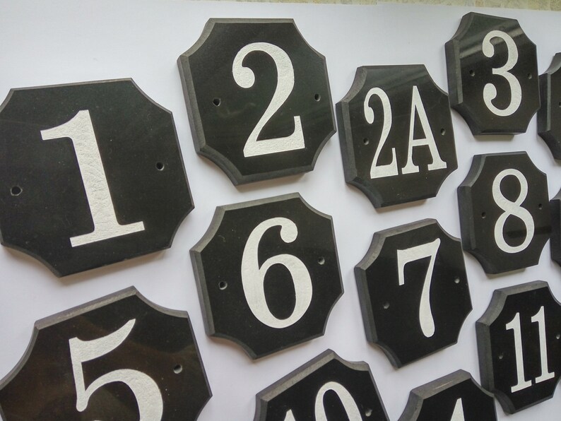 House Numbers Custom Signs Granite House Number Plaque Home Etsy