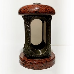 Tombstone decor Granite candle holder to sit beside headstones Grave decoration Candle sconce Burial urn marker Funeral gift Memorial garden