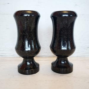 Cemetery vase Memorial vase Black granite Cemetery flowers vase Graveside Gravestone decor Headstone vases Grave decoration PRICE PER ONE