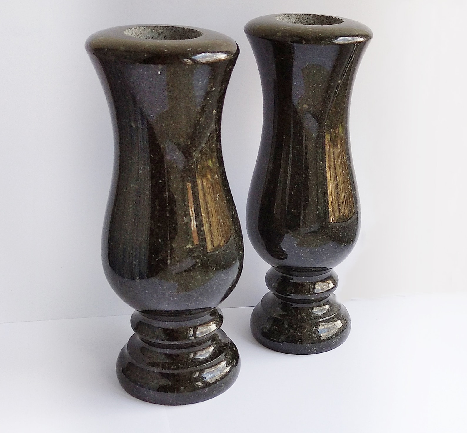 Memorial vase Cemetery vase Black Grave decoration Cemetery Etsy