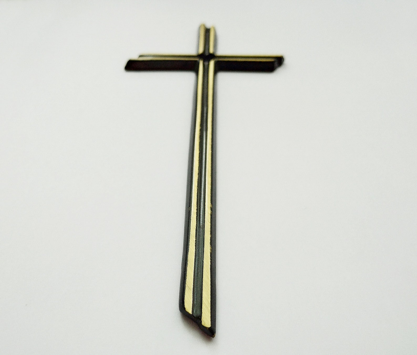Cross for headstone Golden decor for monument Solid brass | Etsy