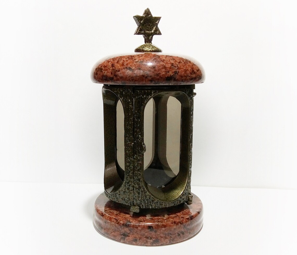 Tombstone Decor Granite Candle Holder to Sit Beside Headstones Etsy
