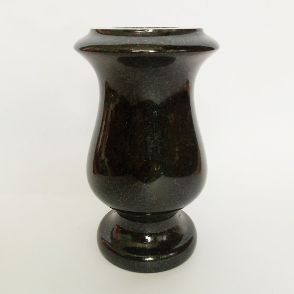 Cemetery vase Black memorial vase Grave decoration Cemetery flowers vase Graveside vase Gravestone decor Vase for cemetery Headstone decor