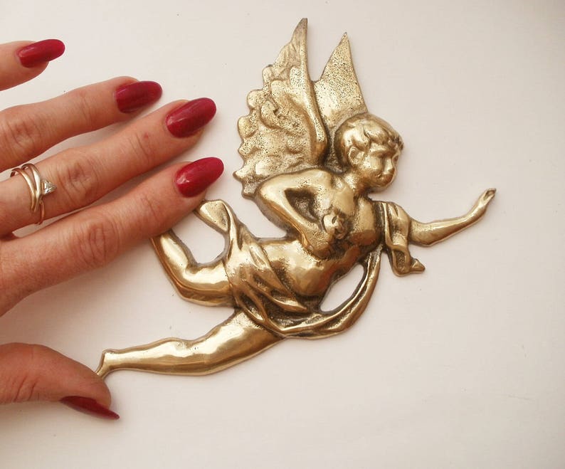 Headstone Decor Brass Angel Grave Decoraton for Christian Etsy