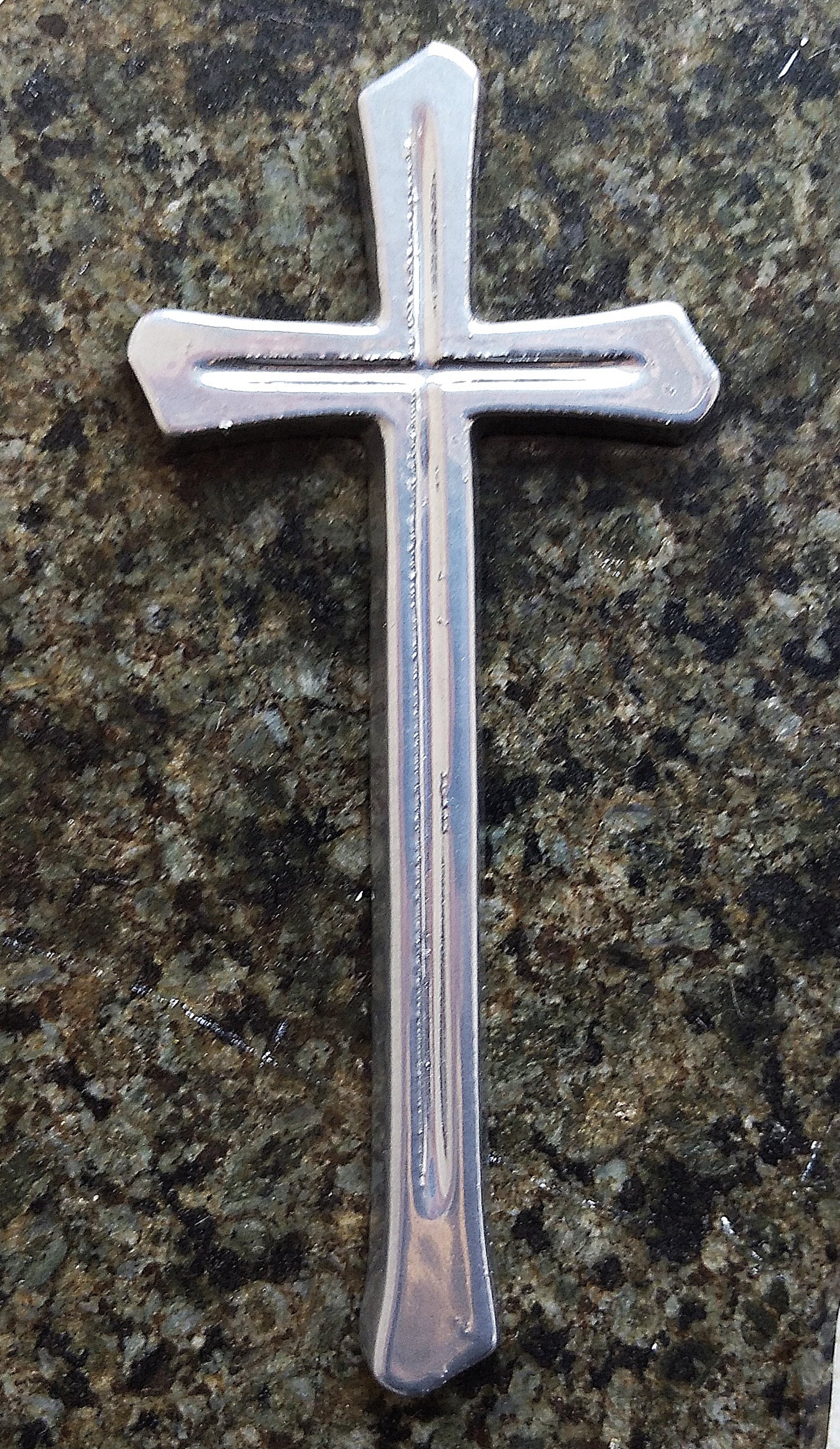 Grave Decoration Cross Memorial Decor Brass Headstone Ornament Etsy