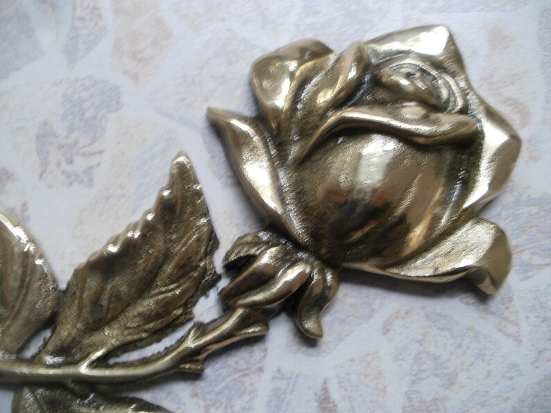 Roses for Headstone Golden Decor for Monument Solid Brass Etsy