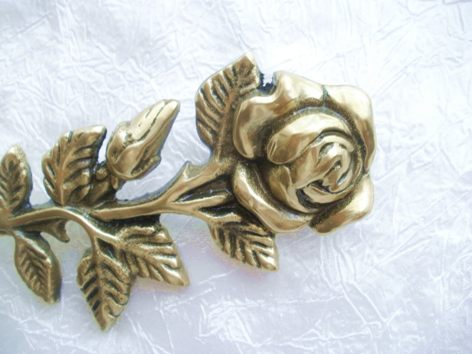 Brass Headstone Flowers Golden Rose for Monument 3d Rose Etsy