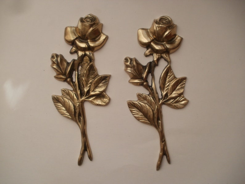 3d Roses for Headstone Golden Decor for Monument Solid Brass Etsy
