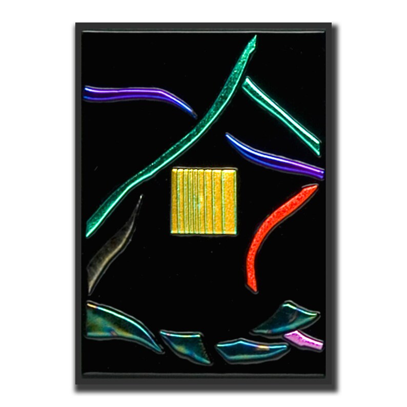 Flowing Abstract Fused Glass Wall Art Panel Made to Order Etsy
