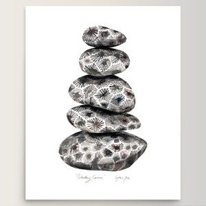 ART PRINT || "Petoskey Cairn"