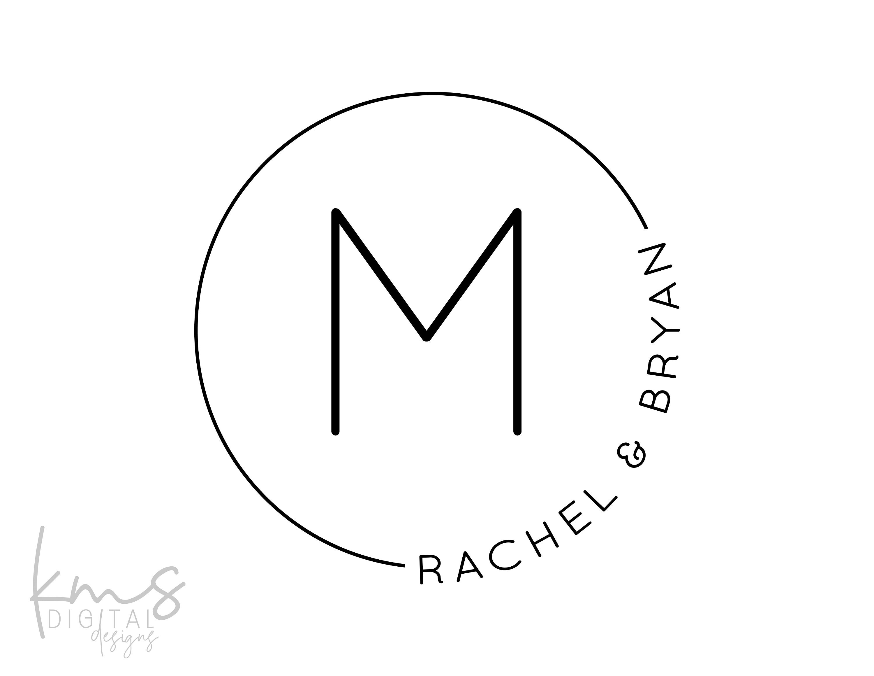 Modern Wedding Logo Custom Logo Wedding Monogram Wedding | Etsy