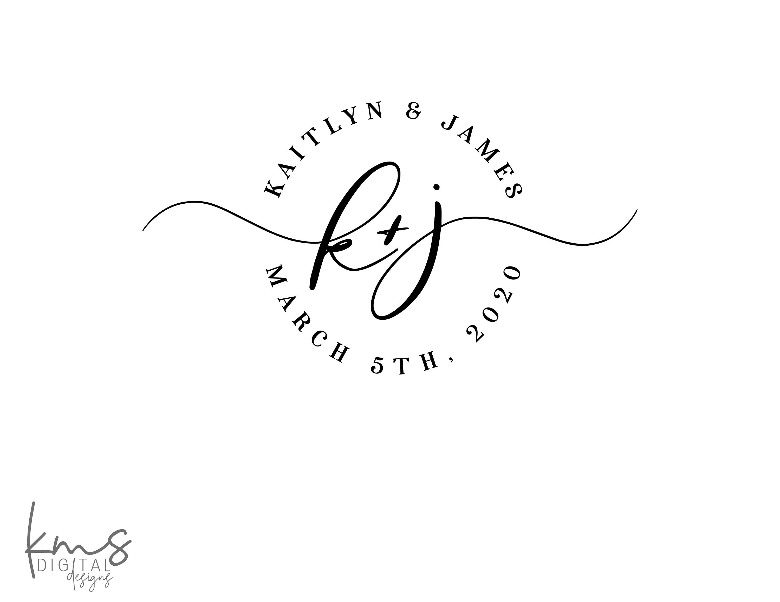 Custom Wedding Logo Wedding Monogram Wedding Initials Etsy