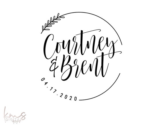 Digital Wedding Logo Custom Logo Wedding Monogram Etsy