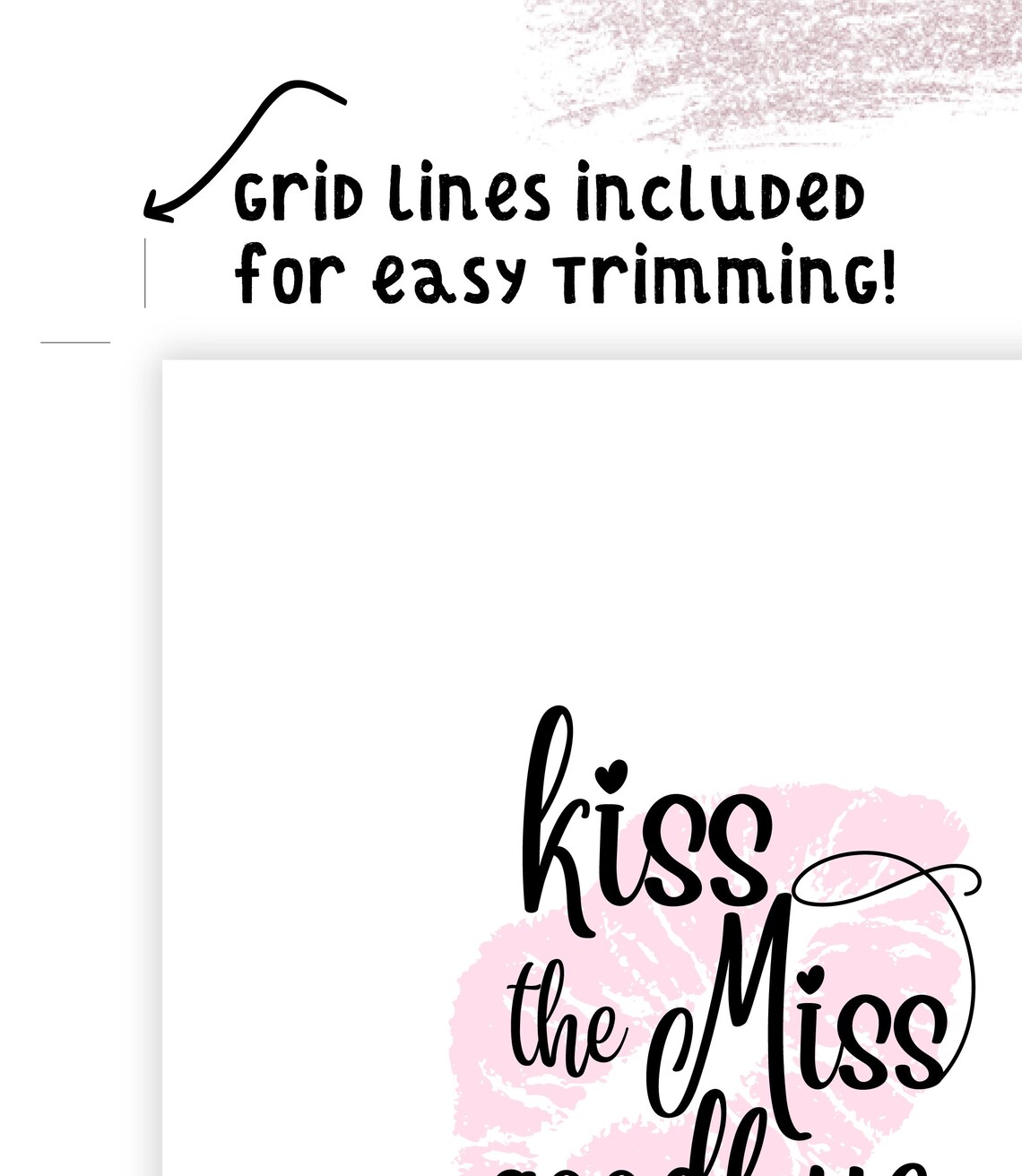 Kiss the Miss Goodbye Printable Digital File Bridal Shower | Etsy