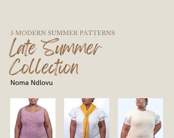 Knitting Pattern Ebook, Summer Top Patterns, 2023 Late Summer Collection Ebook With 5 Patterns