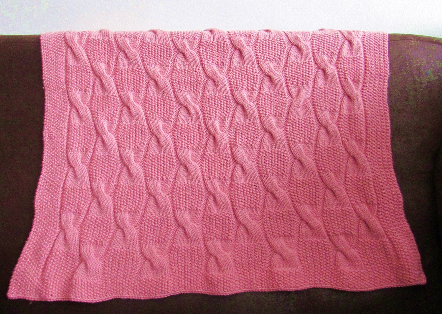 Cable & Seed Baby Blanket Knitting Pattern - PDF DOWNLOAD - Etsy