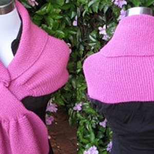 Keyhole Scarf Knitting Pattern - Cabaret Keyhole Scarf Knit Pattern - Cowl Knitting Pattern PDF - Knitted Scarf Pattern With Collar