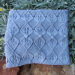 Fairy Leaves Baby Blanket Knitting Pattern - Instant PDF Download