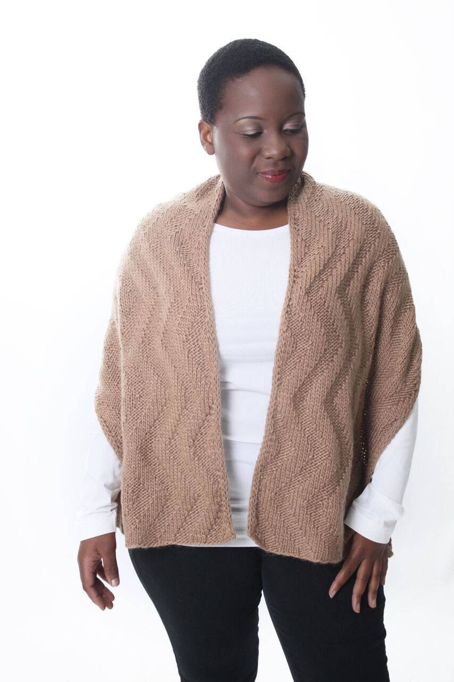 Zig Zag Wrap Knitting Pattern Reversible Wrap Knitting Etsy