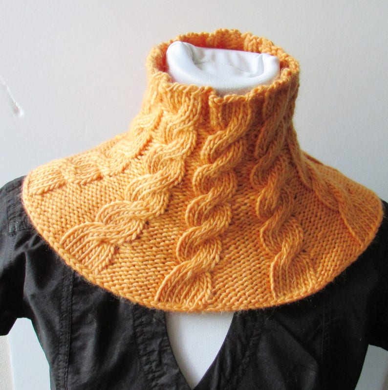 Cabled Cowl Knitting Pattern - Chunky Knit Neckwarmer (PDF Pattern) - Etsy