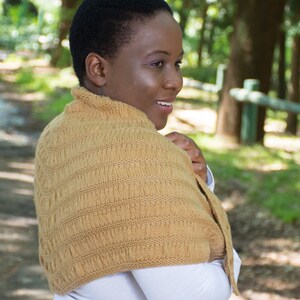 Knitting Pattern PDF - Ruched Shawl Knitting Pattern - Instant Download