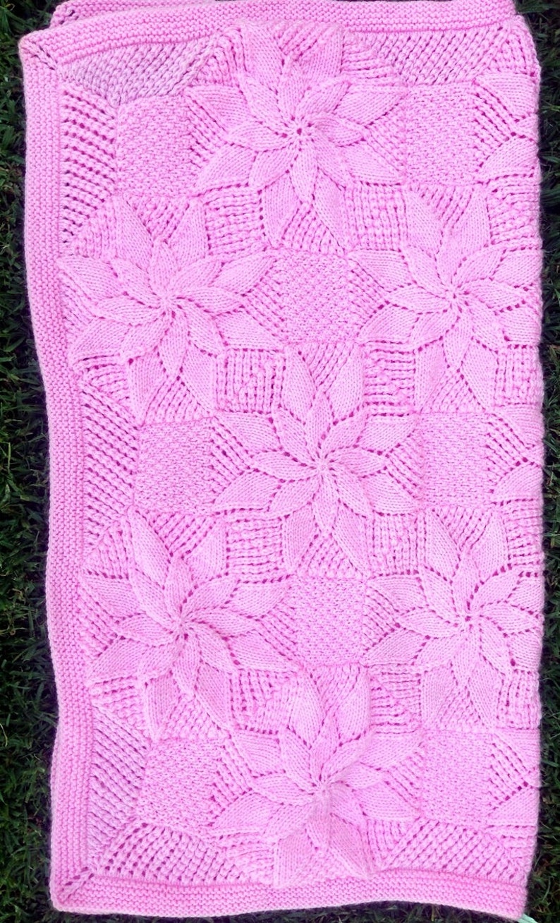 Baby Blanket Knitting Pattern Vintage Style Baby Shower Etsy